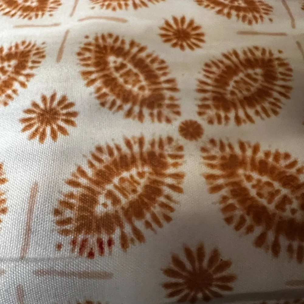 Cupcakes & Cashmere Burnt Orange Abstract Patterned Twin Sheet Set NWT